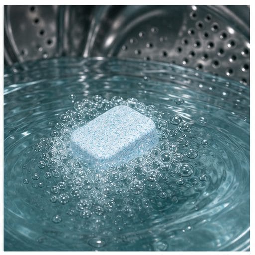 Pastille qui se dissout dans le tambour