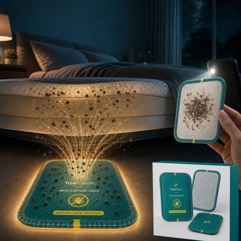 CaptureCard draws mites out of the mattress