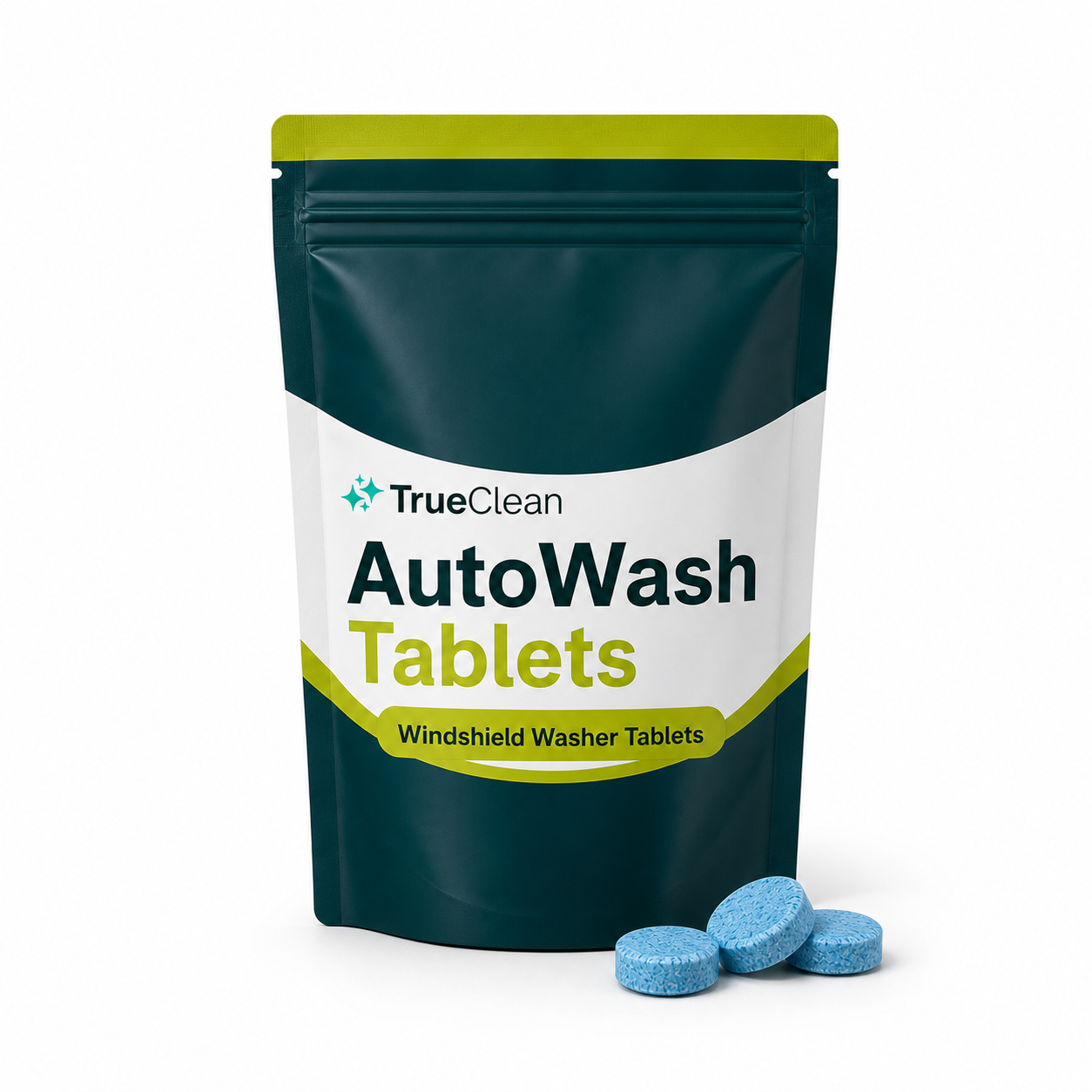 TrueClean AutoWash Tablets pouch